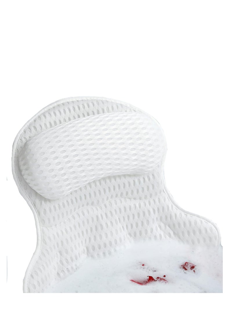 Aleponna Bath Pillow Luxury Bathtub Pillow - Bath Pillows for Tub Neck and Back support, Ergonomic Tub Pillow for Bath with 4D Air Mesh + 6 Strong Suction Cups, Great Spa Gifts Bathtub Accessories  - Image 5