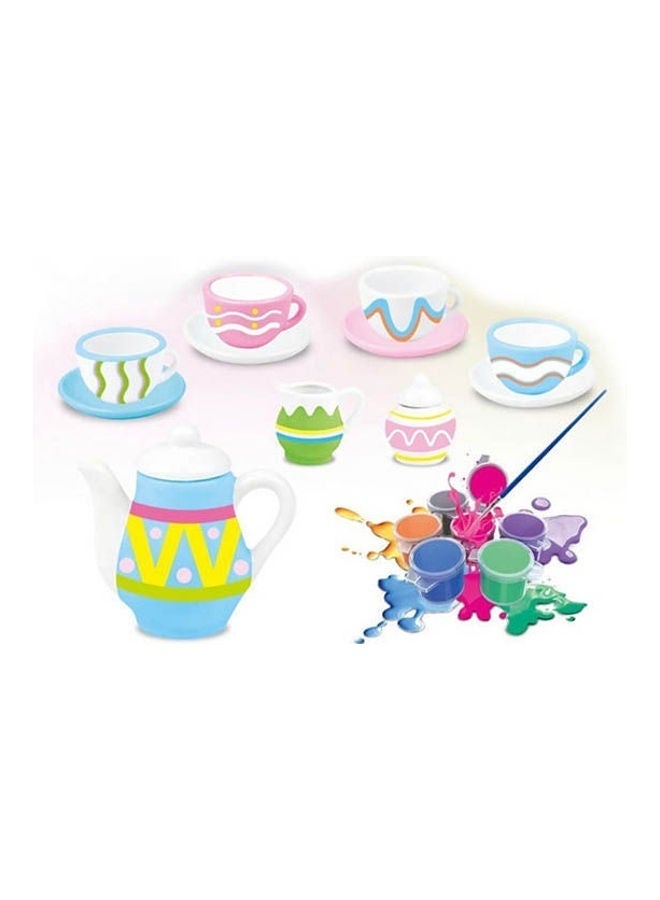 Zayat Colorful Tea Set Design Your Style, 15 Pieces, 28x20x6cm - Image 2