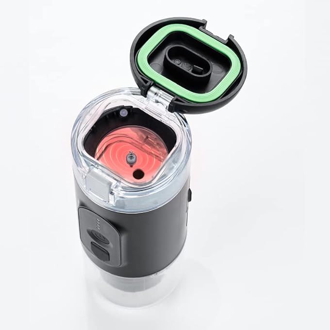 سکیلو ماكينة صنع الإسبريسو المحمولة مع ماكينة إسبريسو صغيرة للتسخين لكبسولات القهوة المطحونة سعة 85 مل خزان قابل للإزالة كوب مدمج تصميم حراري مثالي للتخييم والسفر - Image 4