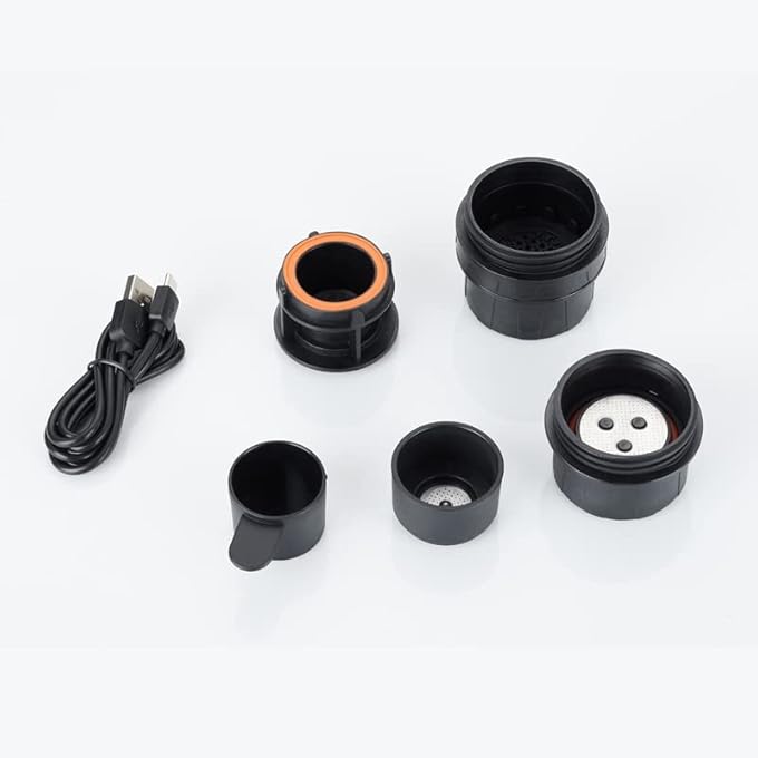 سکیلو ماكينة صنع الإسبريسو المحمولة مع ماكينة إسبريسو صغيرة للتسخين لكبسولات القهوة المطحونة سعة 85 مل خزان قابل للإزالة كوب مدمج تصميم حراري مثالي للتخييم والسفر - Image 5