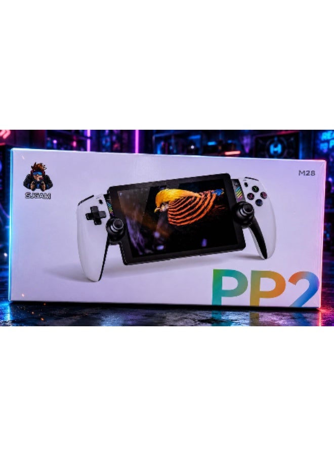 M28 Retro Handheld Game Console – The main 7.1-inch portable gaming device.Preloaded MicroSD Card – Contains the Linux emulation operating system and over 20,000 classic retro games. - Image 1