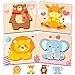 LACCHOUFEE Wooden Puzzles for Toddlers 13 4 Pack Wooden Puzzles with Animals Design Birthday Gift for Boys Girls Kids Party Favors Gifts Educational Preschool Classroom Toys - Image 4