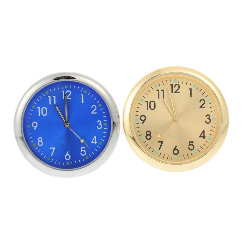 2Pcs Luminous Dashboard Clock Car Sticker Ornament Easy Installation Compact Lightweight Design - Image 2
