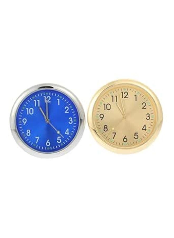 2Pcs Luminous Dashboard Clock Car Sticker Ornament Easy Installation Compact Lightweight Design - Image 1