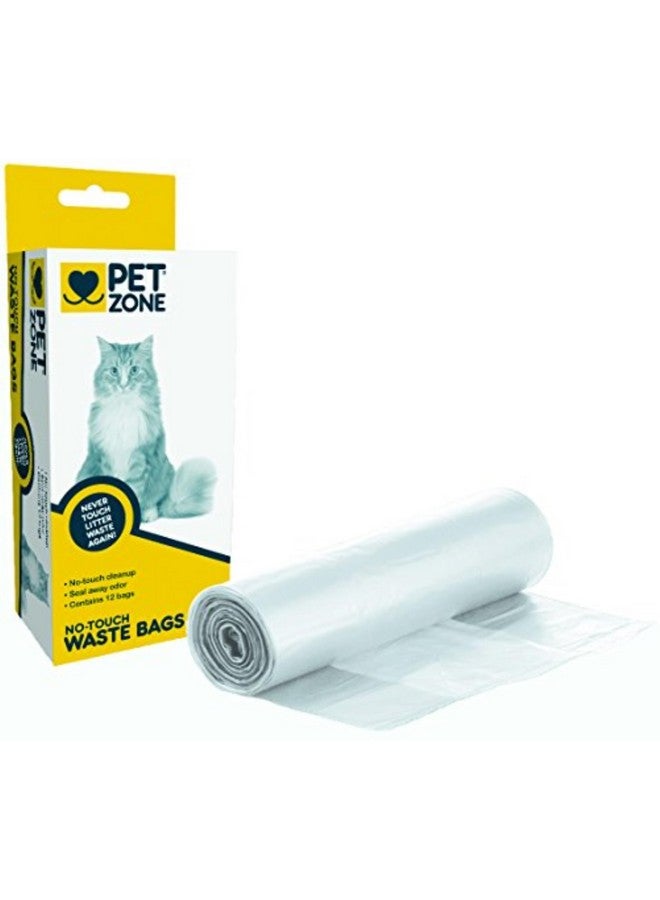 بت زون أكياس فضلات القطط العالمية بدون لمس وأكياس النفايات من بيت زون (أكياس فضلات الحيوانات الأليفة رائعة لصناديق فضلات القطط) عبوة من 12 قطعة - Image 1