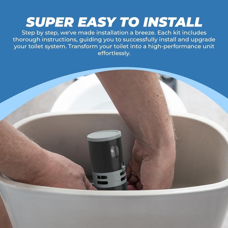 RAVINE High Performance Universal Toilet Fill Valve Replacement Kit - Quiet & Fast Fill - Easy Install Toilet Fill Valve Replacement - Fill Valve for Toilet Tank - Toilet Float Replacement Kit - Image 3
