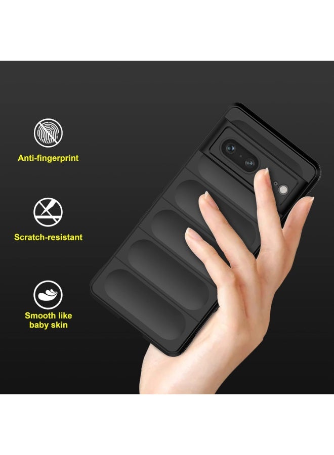 Generic Premium Protection Back Silicone Case Compatible with Google Pixel 7 Magic Shield Shockproof Case with Camera Protection (Black) - Image 2