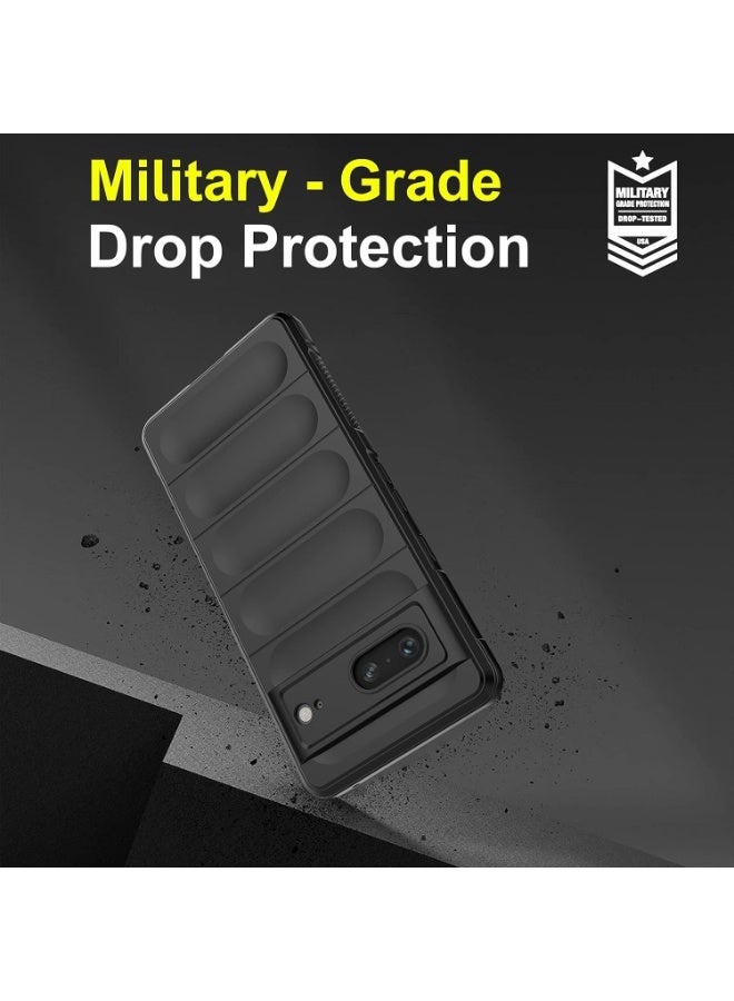 Generic Premium Protection Back Silicone Case Compatible with Google Pixel 7 Magic Shield Shockproof Case with Camera Protection (Black) - Image 3