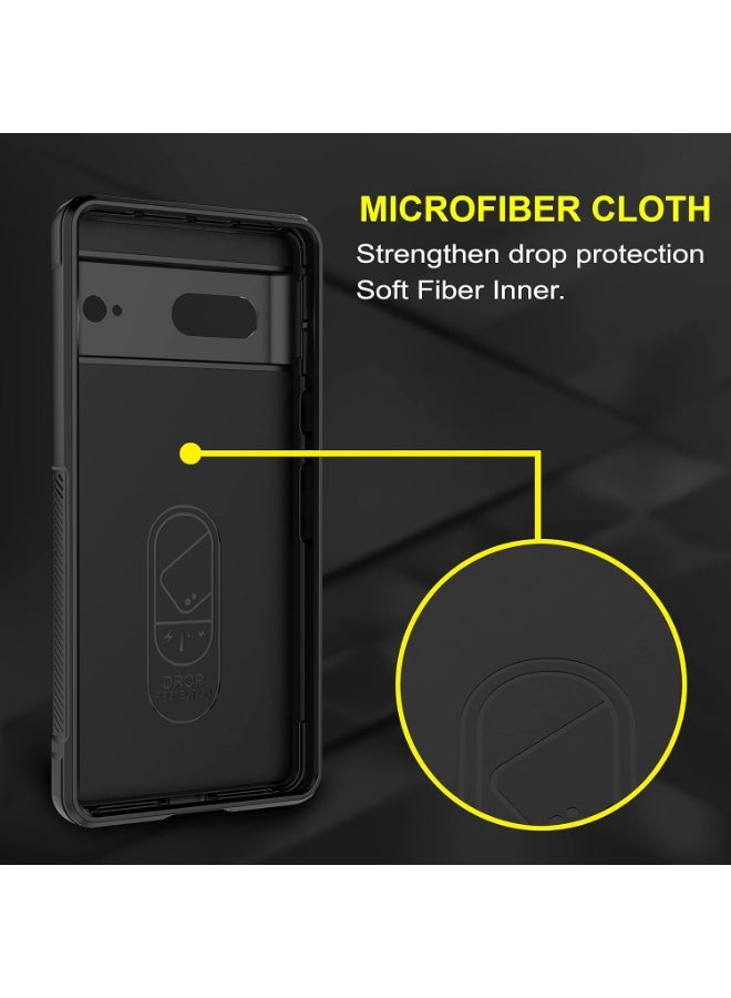 Generic Premium Protection Back Silicone Case Compatible with Google Pixel 7 Magic Shield Shockproof Case with Camera Protection (Black) - Image 4