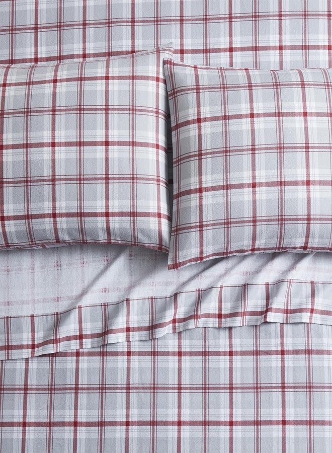 Bearpaw - King Sheet Set, 4-Piece Cotton Flannel Bedding with Matching Pillowcases, Brushed for Extra Softness, Cozy Home Decor (Peter Plaid, King) - Image 2