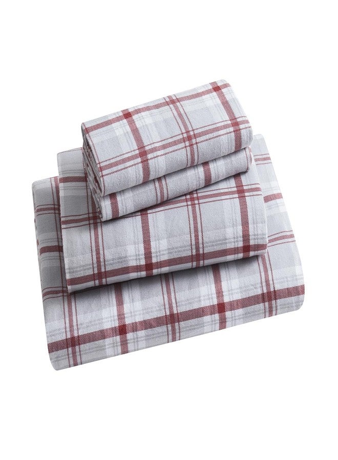 Bearpaw - King Sheet Set, 4-Piece Cotton Flannel Bedding with Matching Pillowcases, Brushed for Extra Softness, Cozy Home Decor (Peter Plaid, King) - Image 3