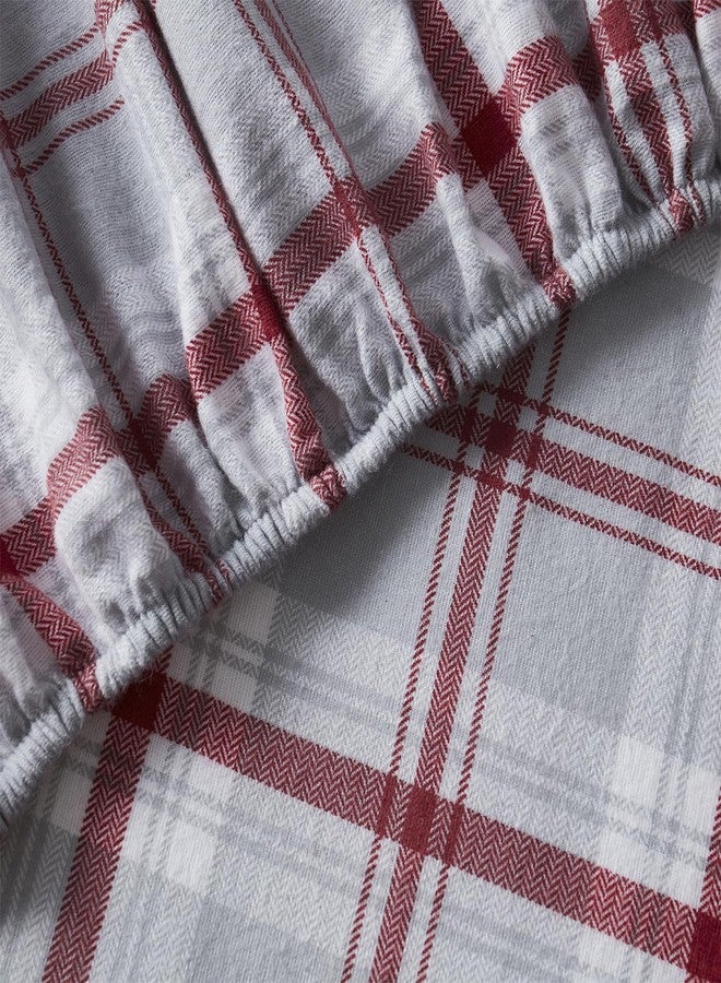 Bearpaw - King Sheet Set, 4-Piece Cotton Flannel Bedding with Matching Pillowcases, Brushed for Extra Softness, Cozy Home Decor (Peter Plaid, King) - Image 5