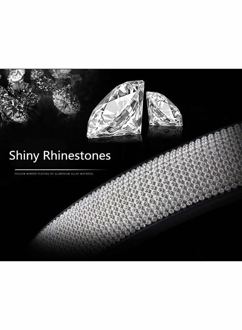 كاست ويف غطاء عجلة القيادة من الجلد الماسي مع أحجار الراين الكريستالية اللامعة - Image 5