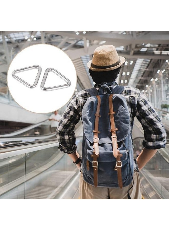 EVALUEMART Pack Of 2 Metal Triangle Ring Buckle, Triangle Jump Rings Spring Snap Clip Trigger Keychain for Purses Handbag Strap Clasp - Image 4