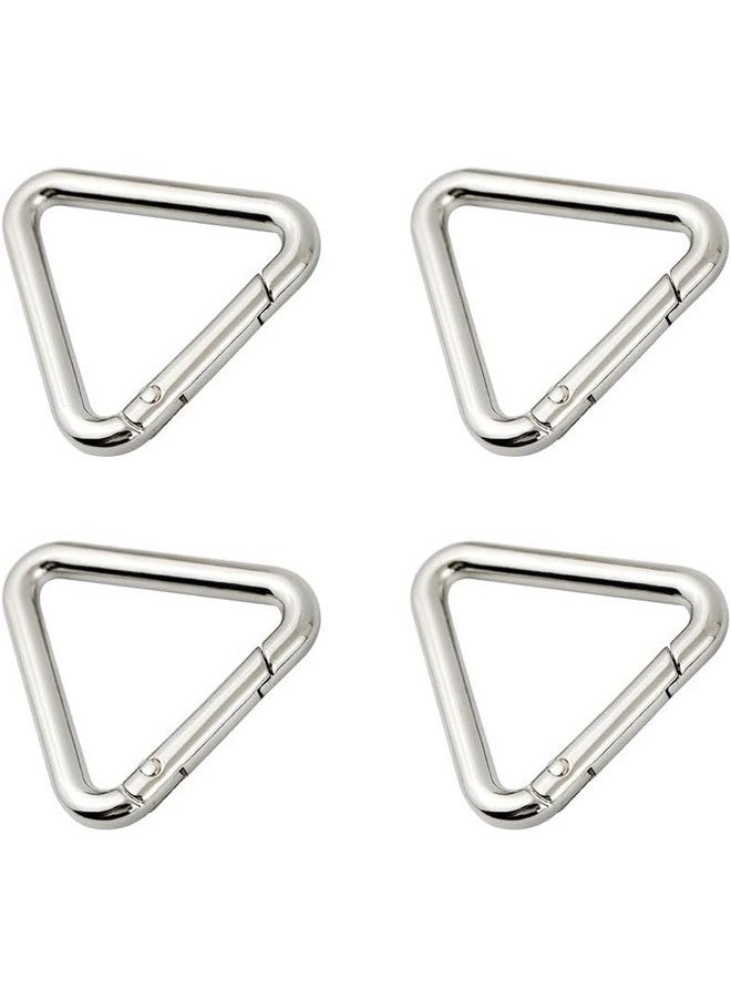 EVALUEMART Pack Of 2 Metal Triangle Ring Buckle, Triangle Jump Rings Spring Snap Clip Trigger Keychain for Purses Handbag Strap Clasp - Image 1