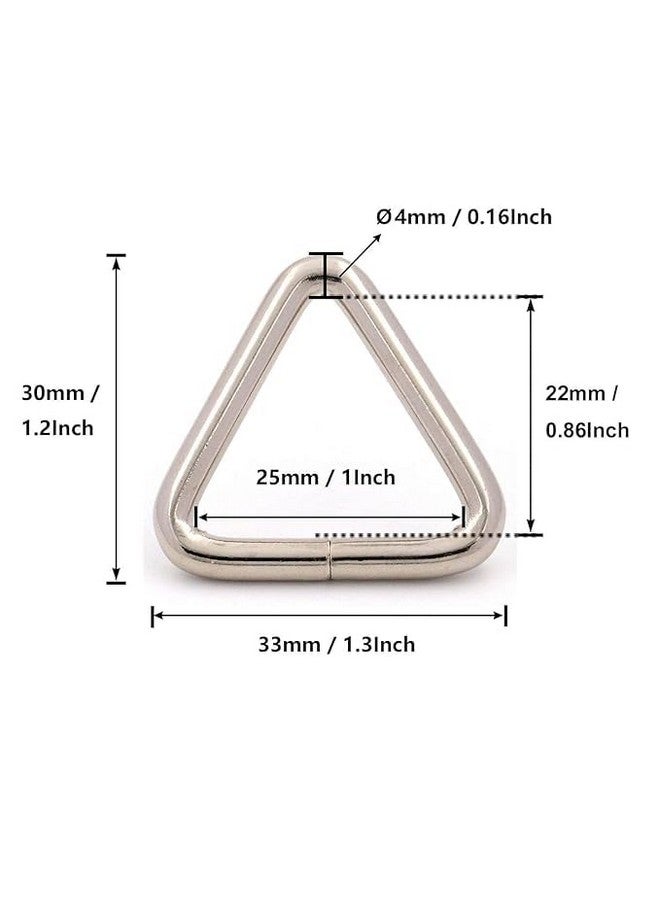 EVALUEMART Pack Of 2 Metal Triangle Ring Buckle, Triangle Jump Rings Spring Snap Clip Trigger Keychain for Purses Handbag Strap Clasp - Image 2