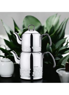 Korkmaz Korkmaz teapot set, Korkmaz steel steamer, 1.2 liters + 2.2 liters  - Image 2