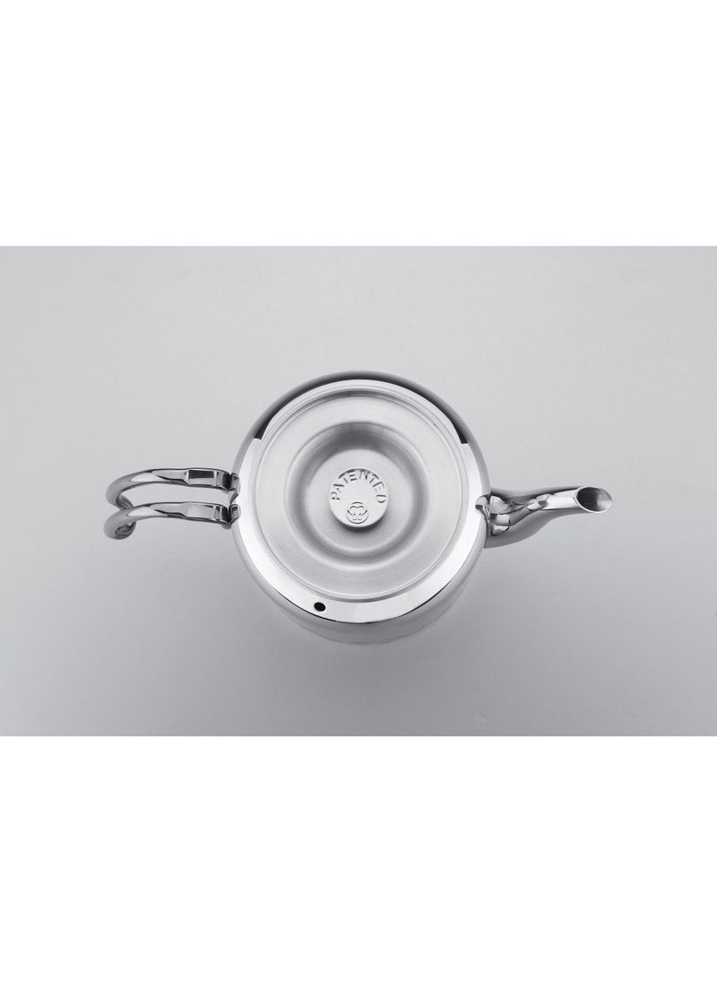 Korkmaz - Korkmaz teapot set, Korkmaz steel steamer, 1.2 liters + 2.2 liters - Image 1