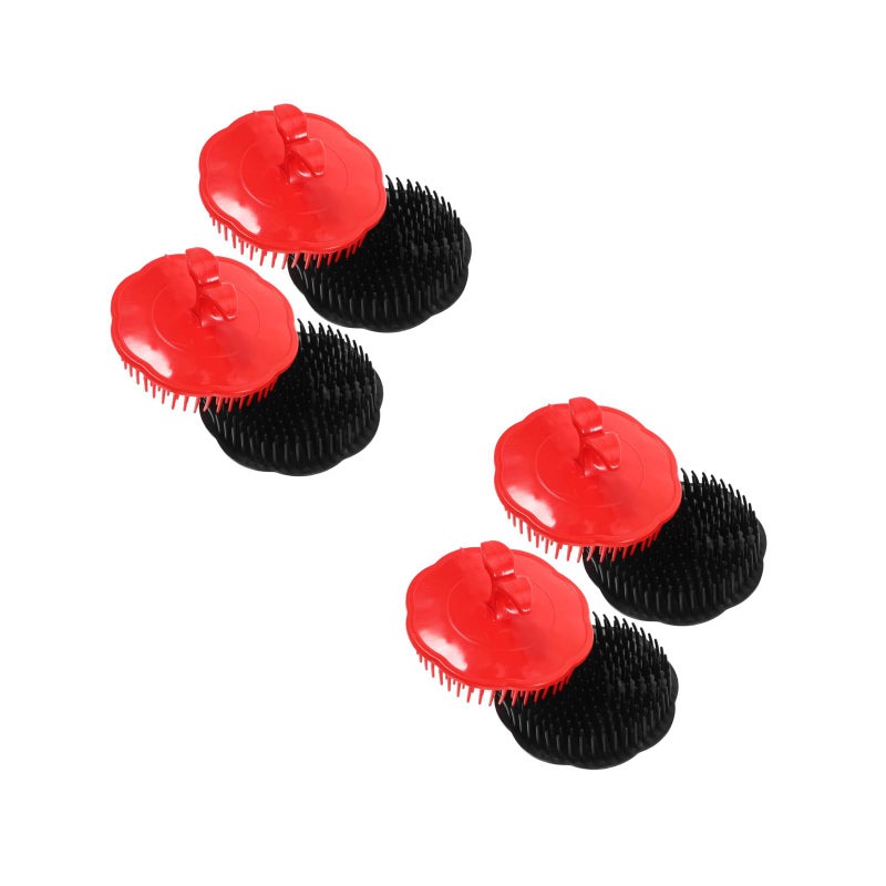 8 pcs Round Hair Massaging Brush Manual Scalp Massagers Scrubber Soft Brush for Hair Detangling Scalp Exfoliation - Image 1