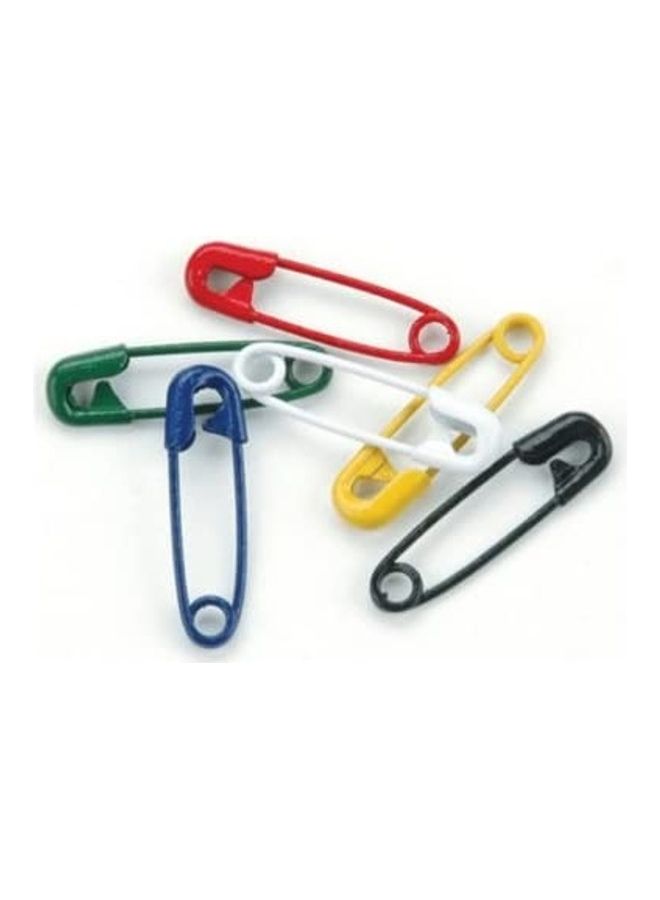 NIBEMINENT 6-Piece Painted Safety Pin Set Multicolour