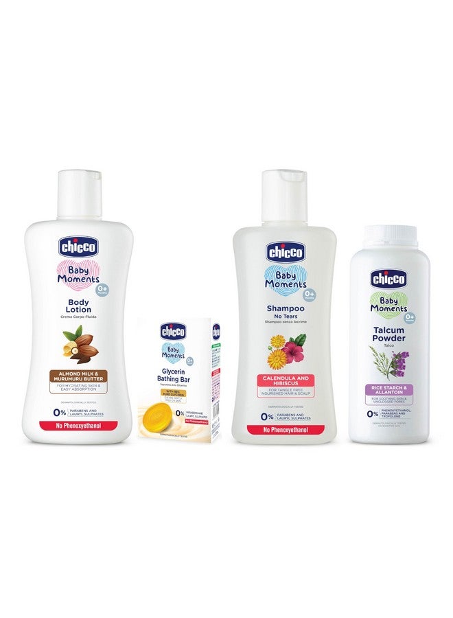 Chicco Baby Care Bm Kit - Body Lotion 200Ml, Glycerin Soap 75G, Shampoo 200Ml & Talcum 150G - Image 1