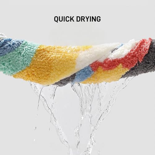 GIB cleaningtool GIB Bathroom Rugs Mat 24" x 16", Extra Soft Absorbent Plush Fluffy Bath Rugs, Non-Slip Washable Bath Mats for Bathroom Floor Shower Home Decor Accessories, Mint Green Cream Checkered with Pink Accents - Image 5