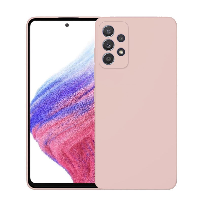 Maykela Silicone Cover Case Compatible with Samsung A53 5G Thin with Camera Protection Soft Interior Slim Fit Flexible Phone Case for Samsung A53 5GPink