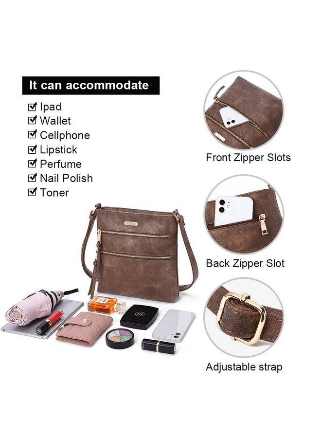 CLUCI Crossbody Purses for Women, Medium Size Zipper Pocket Adjustable Strap, Soft Leather Women's Shoulder Handbags - Image 3