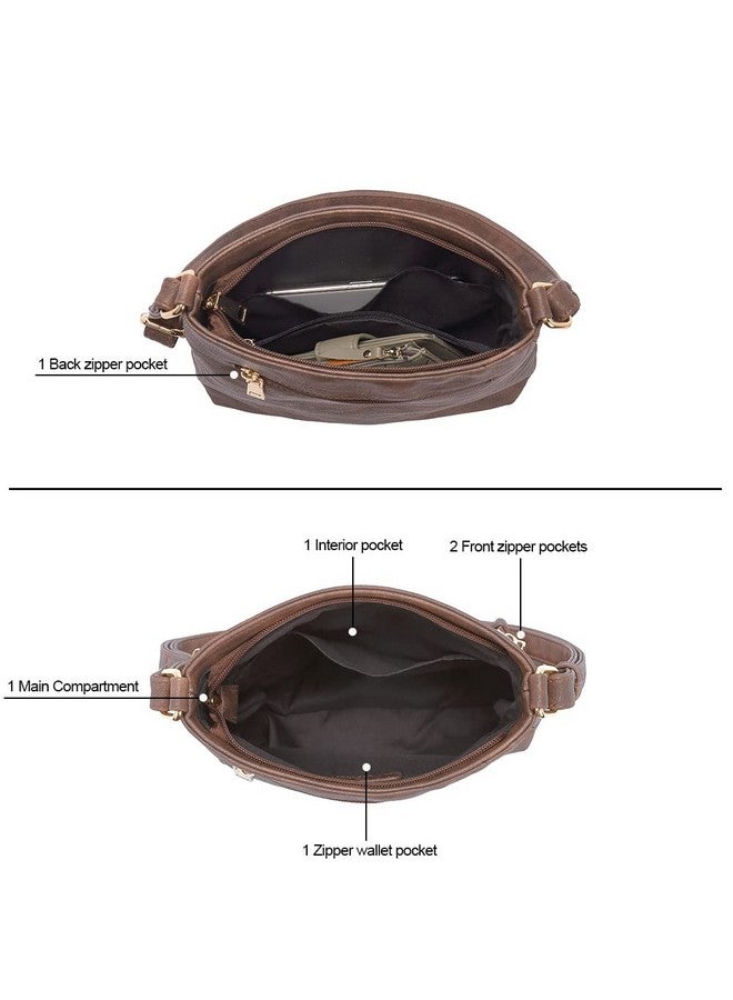 CLUCI Crossbody Purses for Women, Medium Size Zipper Pocket Adjustable Strap, Soft Leather Women's Shoulder Handbags - Image 4