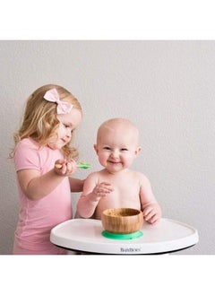 Avanchy Baby Spoons Bamboo And Silicone Set Self Feeding Food Utensils 4 Months Baby Led Weaning 2 Pack  - Image 3