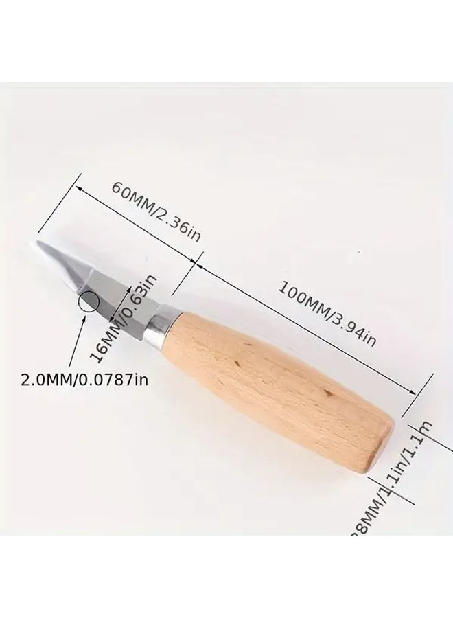 Maple Scimitar Beech Wood Carving Knife Set With Straight And Curved Blades - Image 3