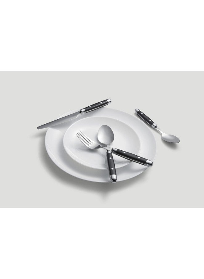 Cambridge Silversmiths 16 Piece Jubilee Flatware Set, Black - Image 3