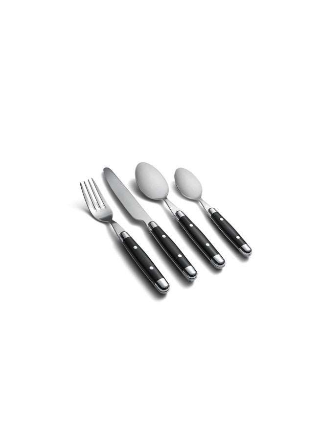 Cambridge Silversmiths 16 Piece Jubilee Flatware Set, Black - Image 1
