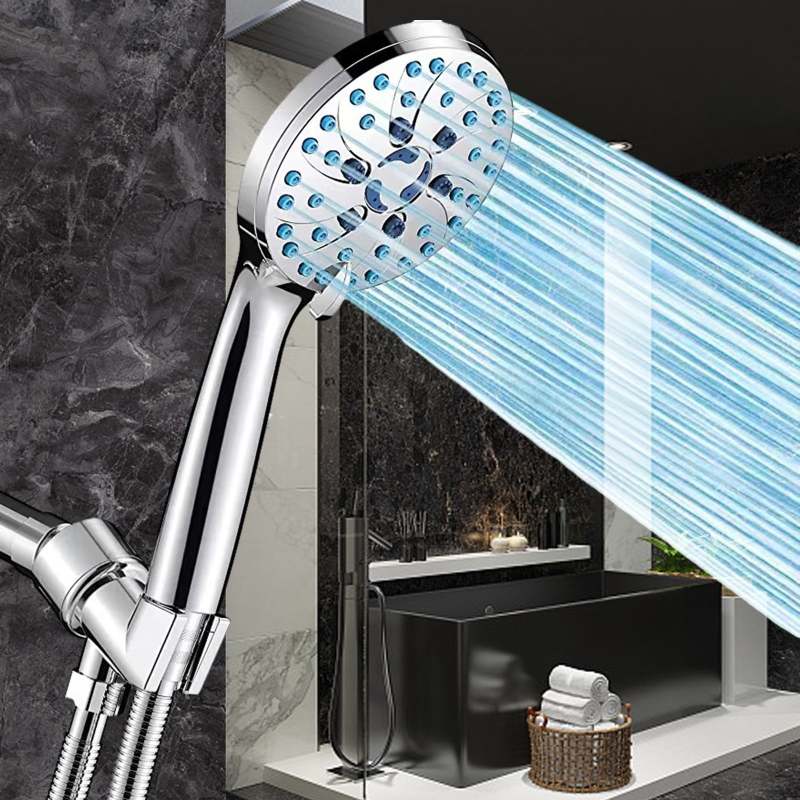 Handheld Shower Head: 8 Spray Functions - Silver Multifunctional Shower for Home Gym Senior Hotel Use - Image 5
