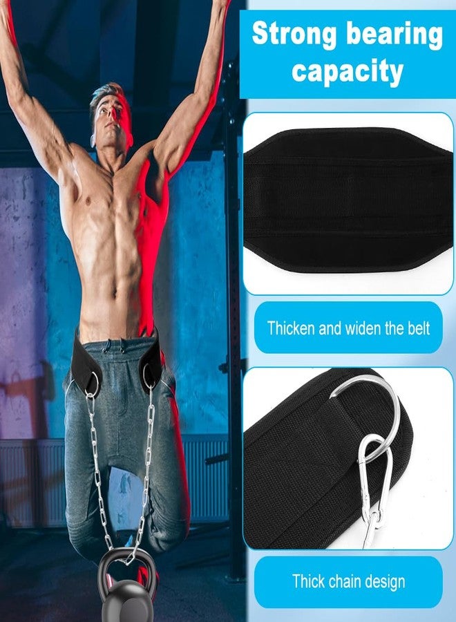 QWLWBU Dip Belt With 34" Heavy Duty Chain, Weightlifting Belt or Pull-Ups, Powerlifting, Squats, and Bodybuilding,550lbs - 650lbs Weight Capacity - Image 4