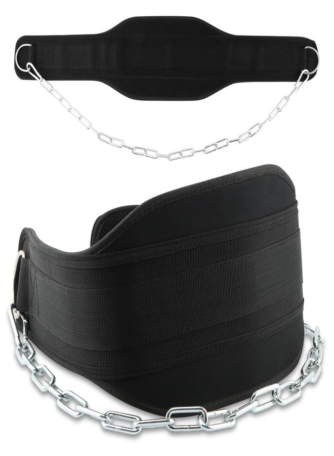 QWLWBU Dip Belt With 34" Heavy Duty Chain, Weightlifting Belt or Pull-Ups, Powerlifting, Squats, and Bodybuilding,550lbs - 650lbs Weight Capacity - Image 1