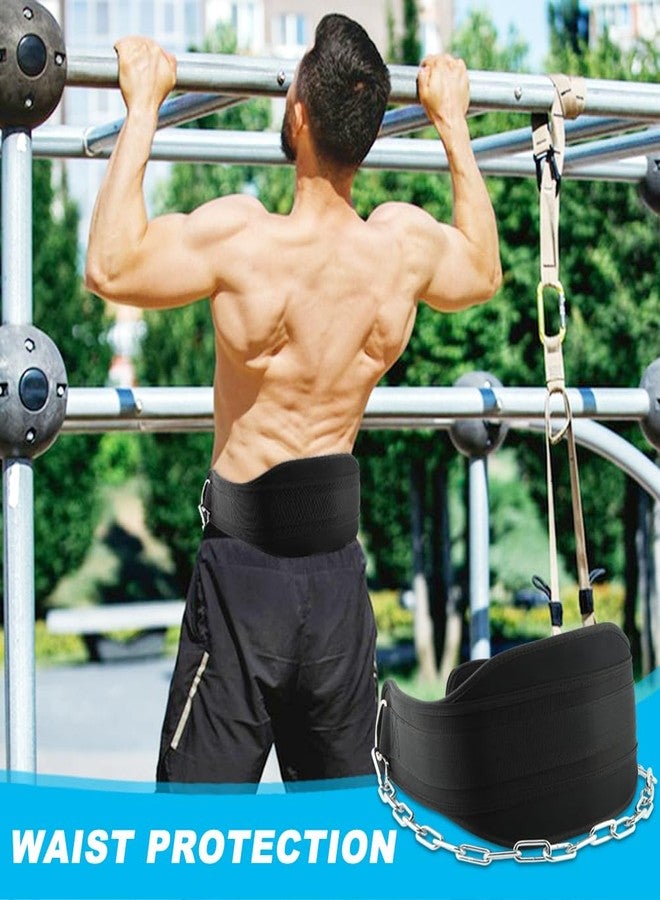 QWLWBU Dip Belt With 34" Heavy Duty Chain, Weightlifting Belt or Pull-Ups, Powerlifting, Squats, and Bodybuilding,550lbs - 650lbs Weight Capacity - Image 5