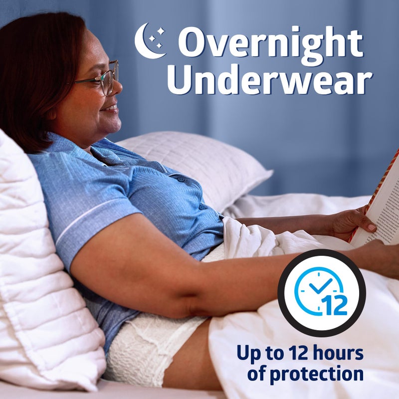 FitRight Overnight Unisex Large Underwear, (40-56 in Waist) 14 Count, Maximum All Night Disposable Incontinence Protection, Pull-On Absorbent Underwear for Men and Women, 1 Bag - Image 2