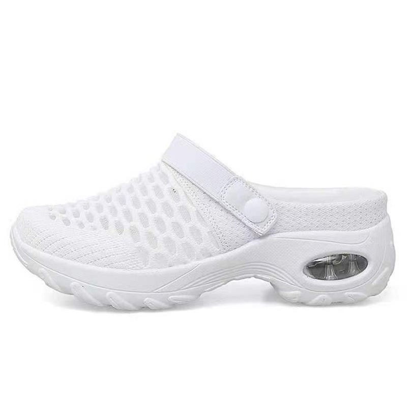 New Air Cushion 2025 Women'S Shoes Half Slippers Mom'S Shoes Mesh Shoes Casual Sandals Women'S Large Size 43 - Image 1