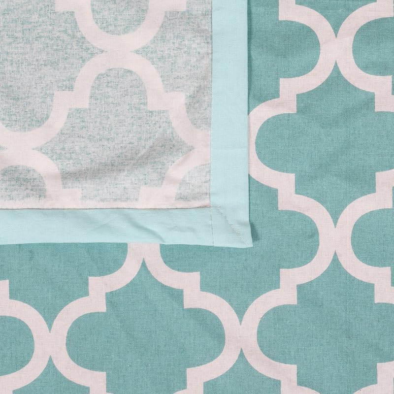 Texstylers 100% Cotton Square Tablecloth - Soft, Durable, Washable Table Cover for Center Table, Kitchen, Parties & Events - 40x40 Inches - Elegant Geometric Design (Light Blue) - Image 5