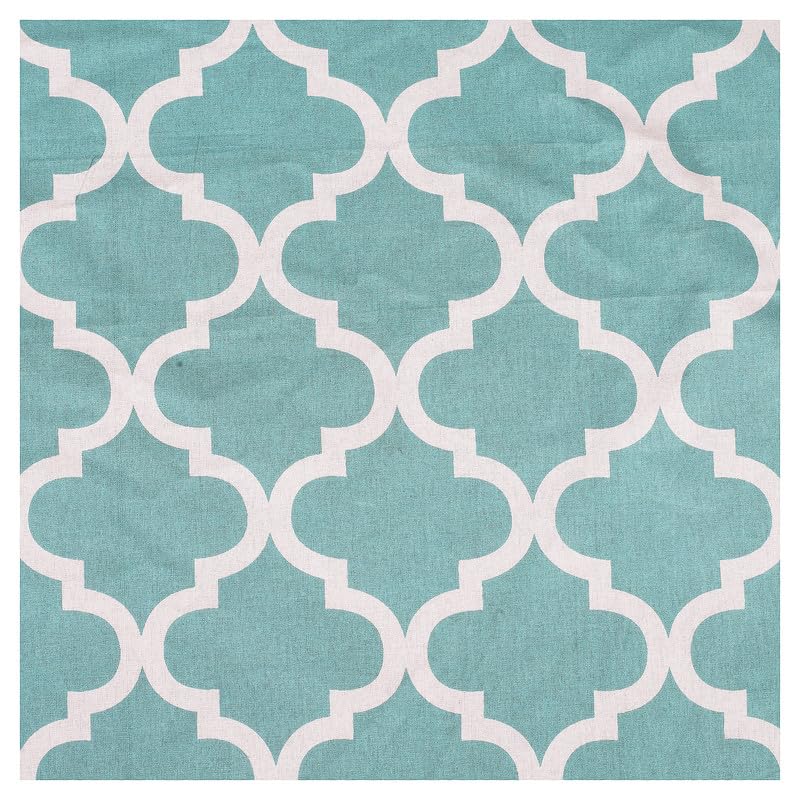 Texstylers 100% Cotton Square Tablecloth - Soft, Durable, Washable Table Cover for Center Table, Kitchen, Parties & Events - 40x40 Inches - Elegant Geometric Design (Light Blue) - Image 4