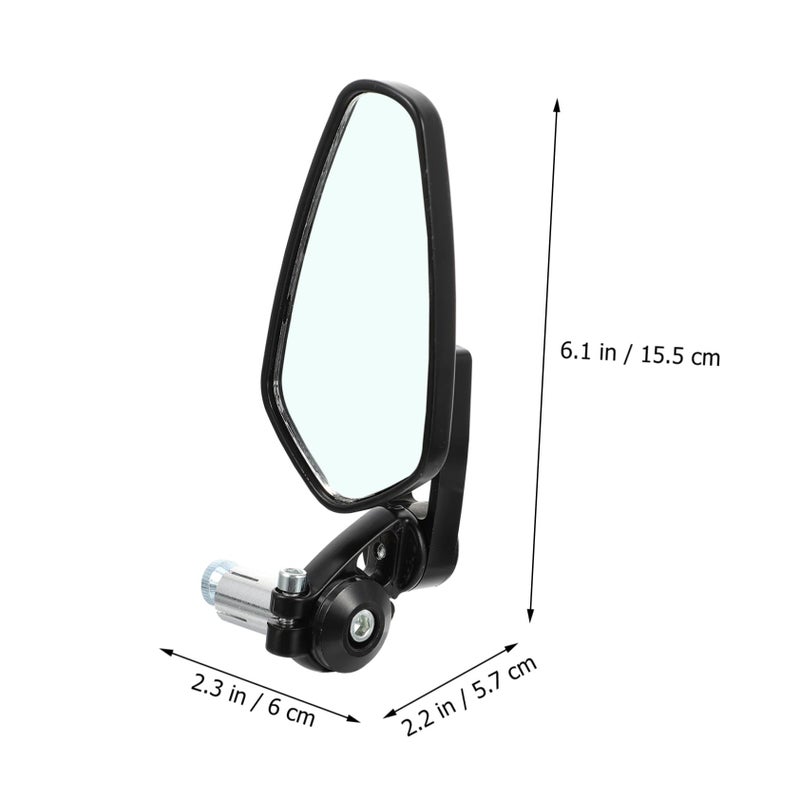 Universal 22mm CNC Aluminum Alloy Motorcycle Rear View Mirrors Pair with White Reflective Glass - Image 3