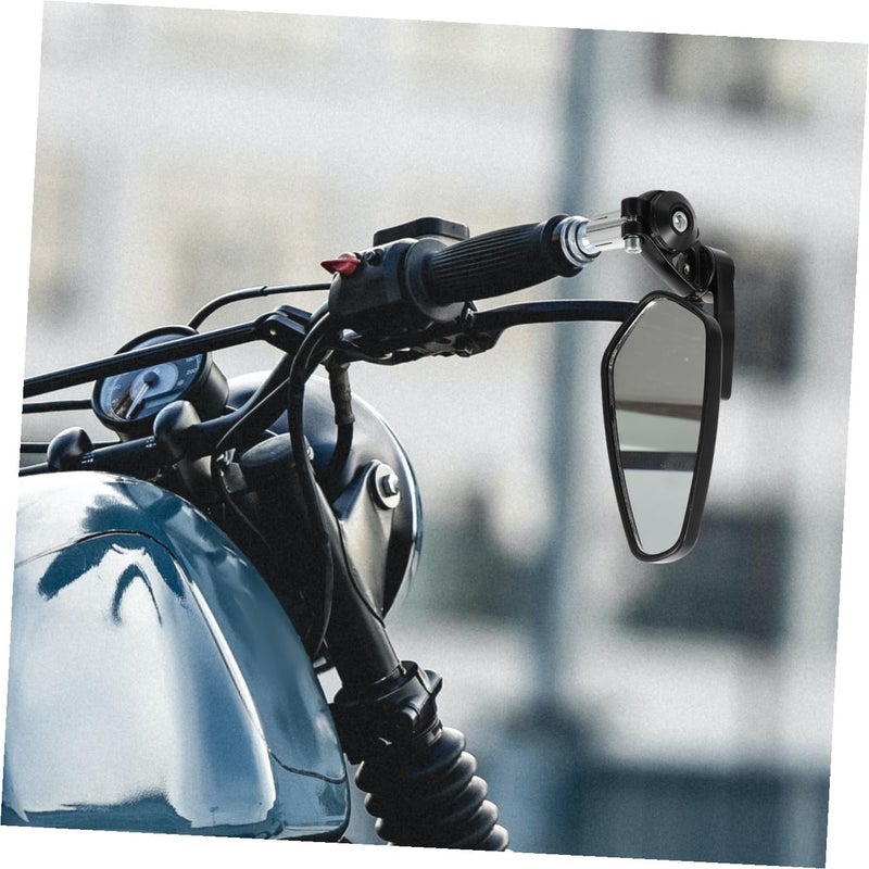 Universal 22mm CNC Aluminum Alloy Motorcycle Rear View Mirrors Pair with White Reflective Glass - Image 5