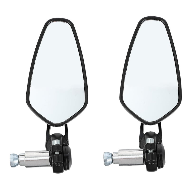 Universal 22mm CNC Aluminum Alloy Motorcycle Rear View Mirrors Pair with White Reflective Glass - Image 2