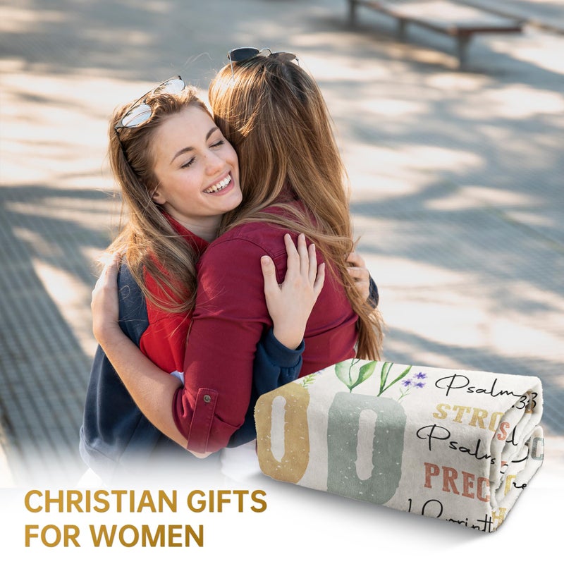 SteadStyle Christian Gifts for Women Birthday - Inspirational Floral Throw, Religious Birthday Gift for Women, Christian Blanket for Mom Sister Friend Girl, Baptism Confirmation Spiritual Gift for Her - Image 2