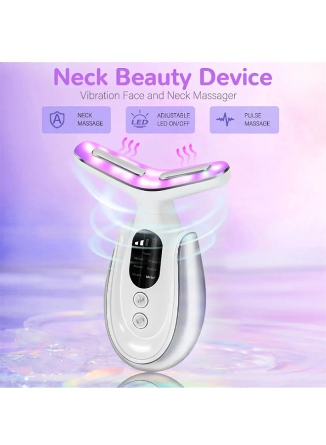 general Neck Analyzer, Neck Massager, Neck Wrinkles, * Folds, Neck Artifact, EMS Microcurrent Color Light Massager - Image 2