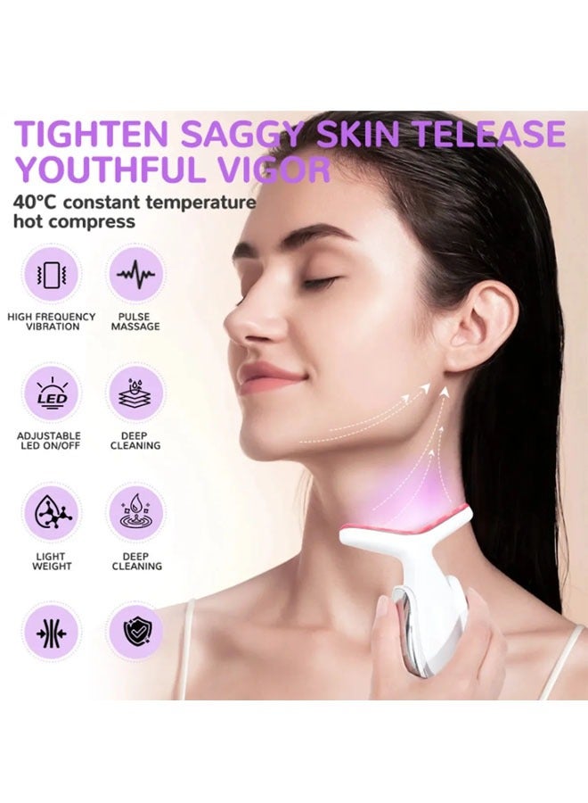 general Neck Analyzer, Neck Massager, Neck Wrinkles, * Folds, Neck Artifact, EMS Microcurrent Color Light Massager - Image 3