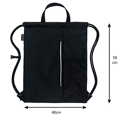 HOLYLUCK Men & Women Outdoor Sport Gym Sack Waterproof Drawstring Backpack Bag (dark grey) - Image 2