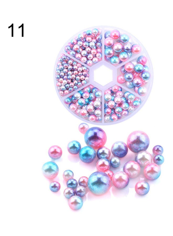 Loquat Rivet Repair Beads With Machine Set White/Silver/Red - Image 2