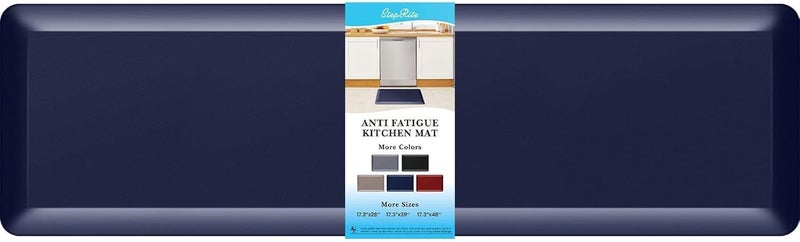 StepRite 4/5 Inch Thick Kitchen Mat Anti Fatigue Mat Kitchen Rugs Kitchen Decor Non-Slip, Stain & Water Resistant, Kitchen Mats Desk Mat for Kitchen, Office, Workshop, Blue, 17'' x 60'' - Image 1